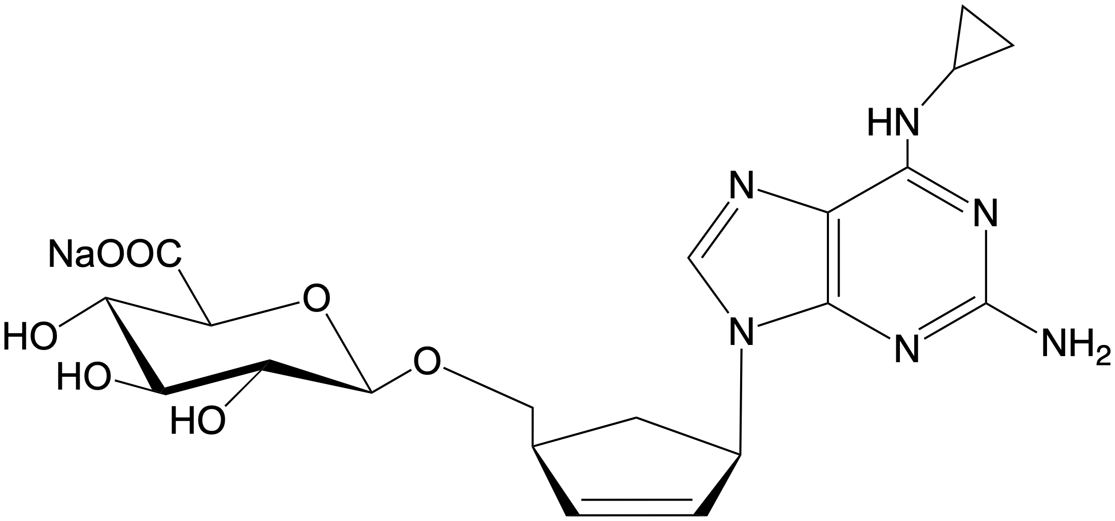 Abacavir 5'-β-D-glucuronide, BIOSYNTH (MA10017) 1 MA10017 structure