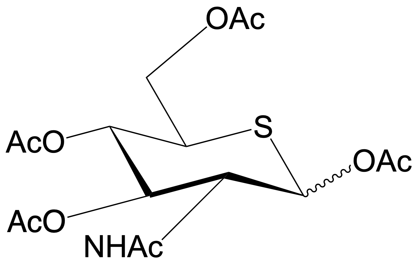 2-Acetamido-1,3,4,6-tetra-O-acetyl-2-deoxy-5-thio-aD-glucopyranose, BIOSYNTH (MA146798) 1 MA146798 structure